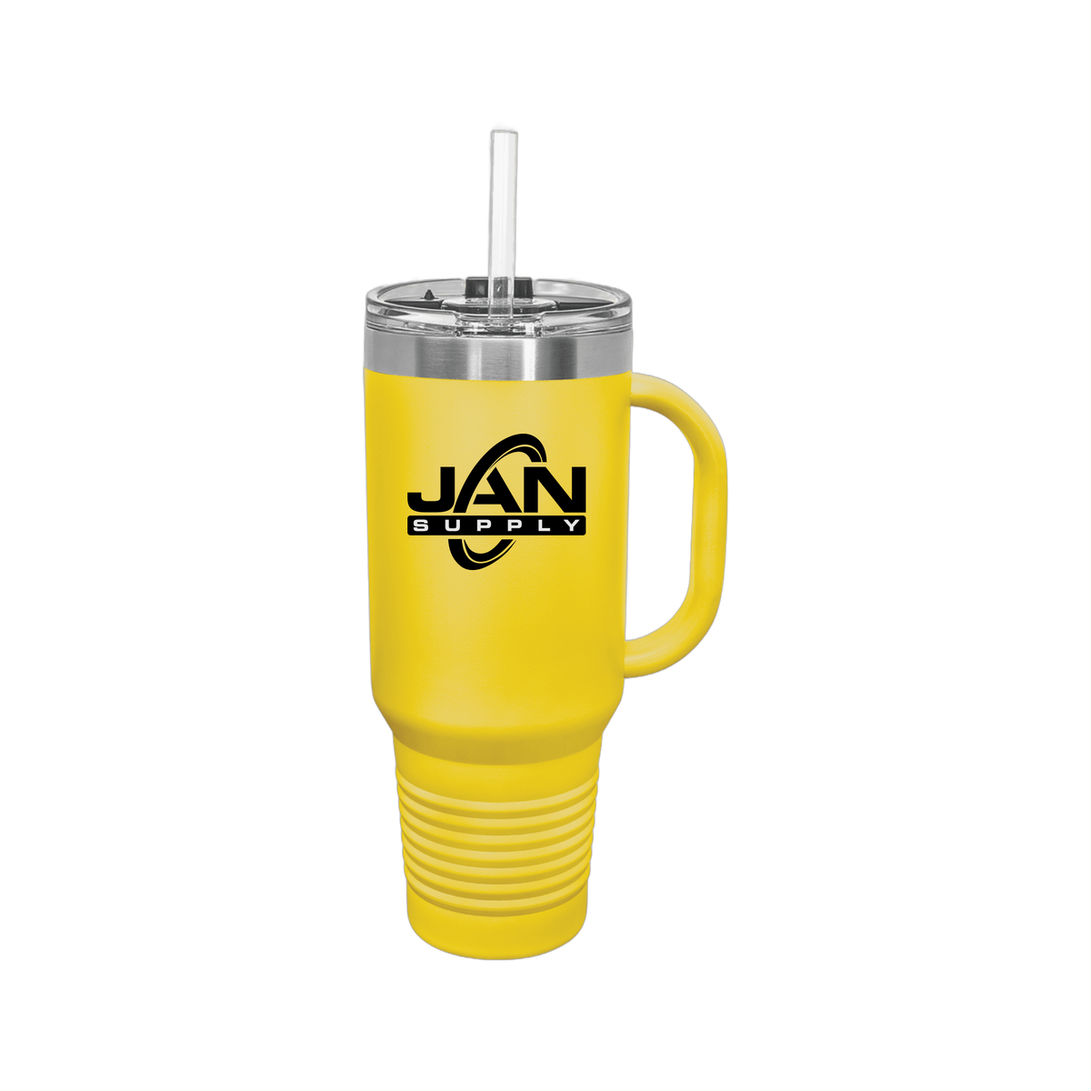 jan-pro-travel-mug-40oz-uv-drinkwarefront-40ozTravelMug-yellow-flat-front