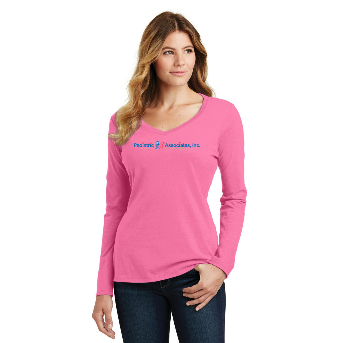 Women's Long Sleeve V-Neck Tee