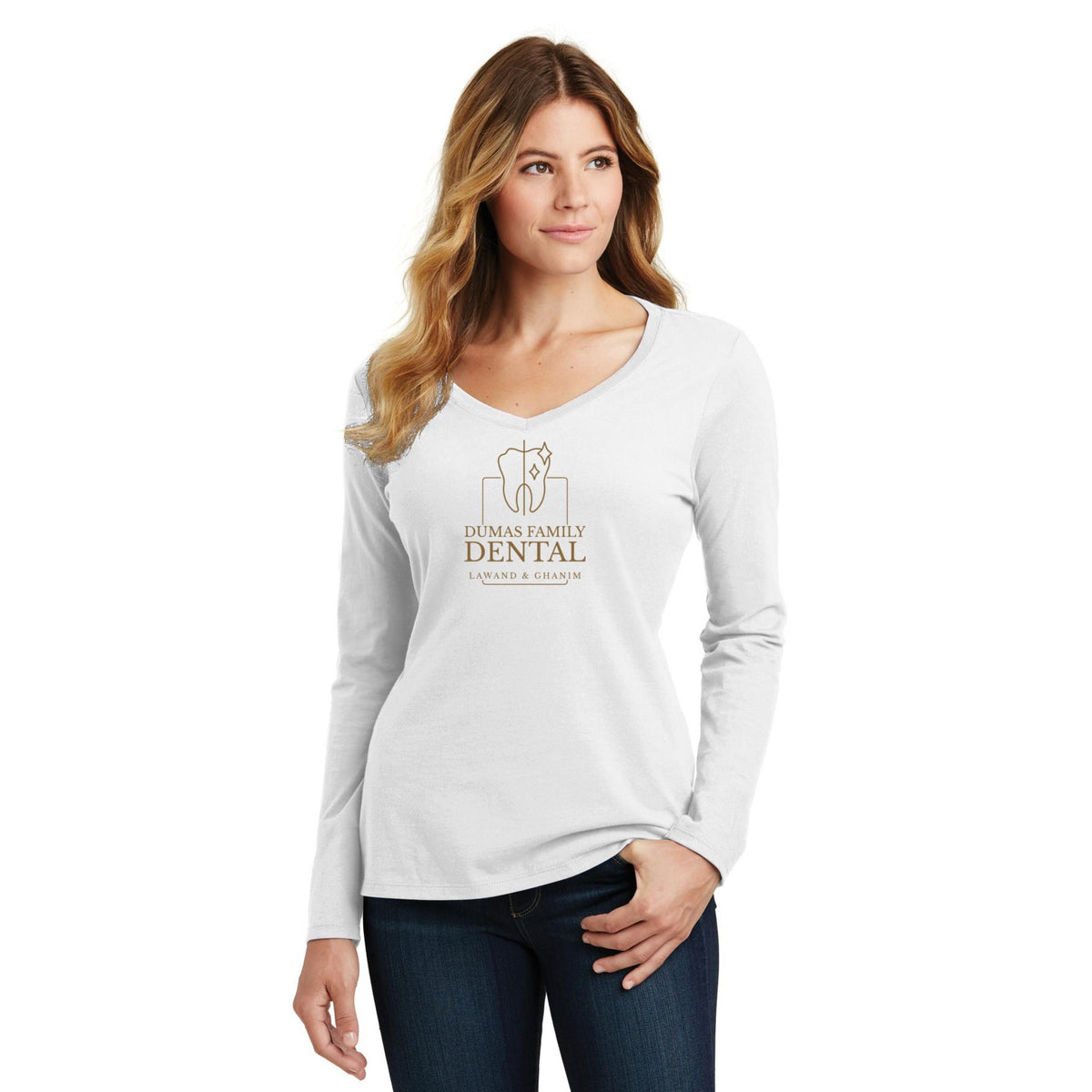 Women's Long Sleeve V-Neck Tee