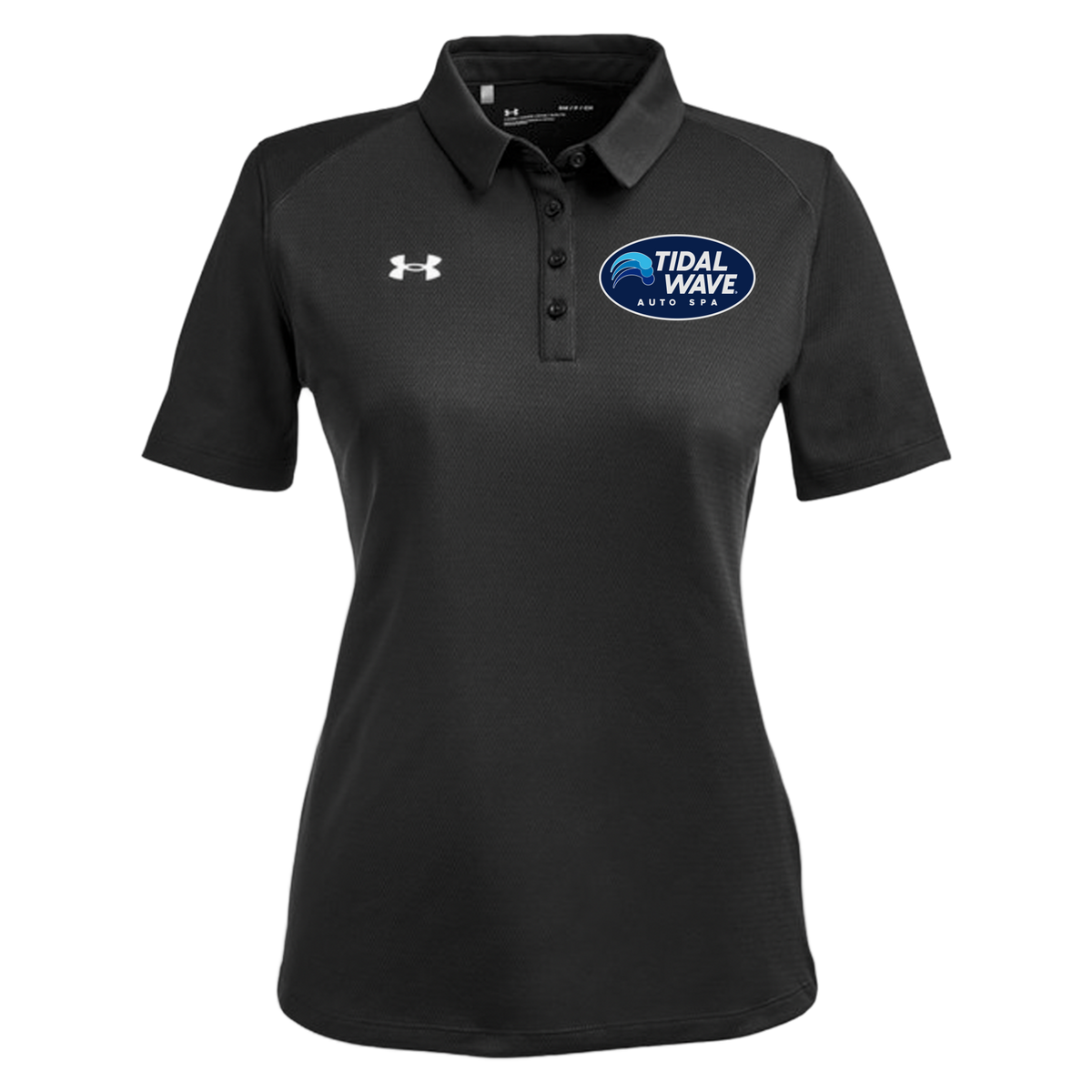 tidalwaveautospa-under-armour-womens-tech-polo-embroidery-leftchest-1370431-black-flat-front