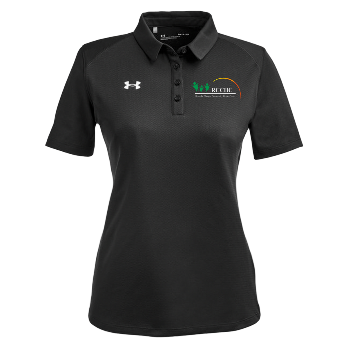 rcchc-under-armour-womens-tech-polo-embroidery-leftchest-1370431-black-flat-front