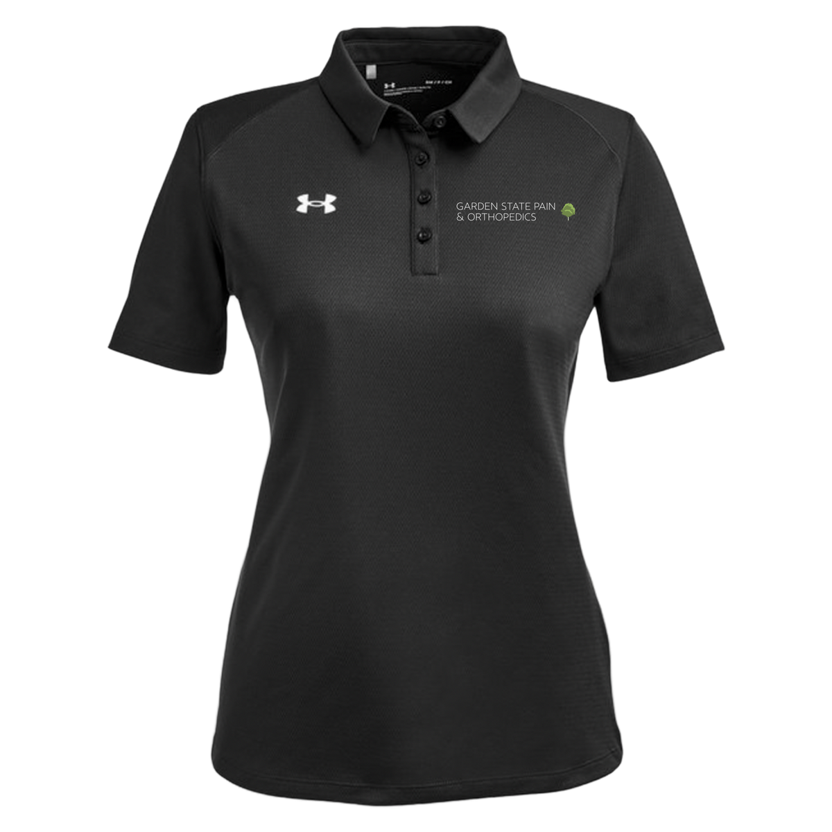 gardenstatepain-under-armour-womens-tech-polo-embroidery-leftchest-1370431-black-flat-front