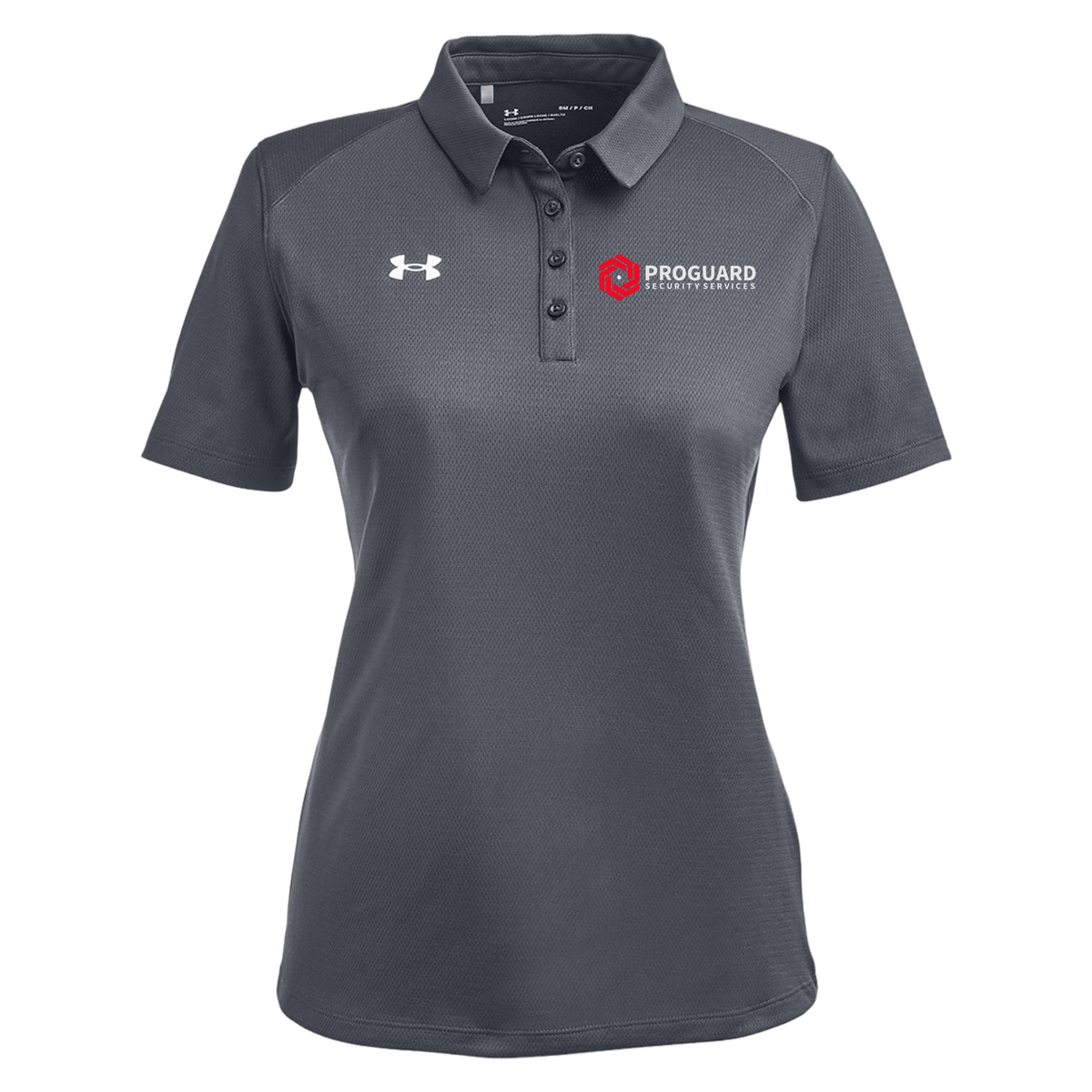 proguardsecurityservices-under-armour-womens-tech-polo-embroidery-leftchest-1370431-csgreylightheatherwhite-flat-front