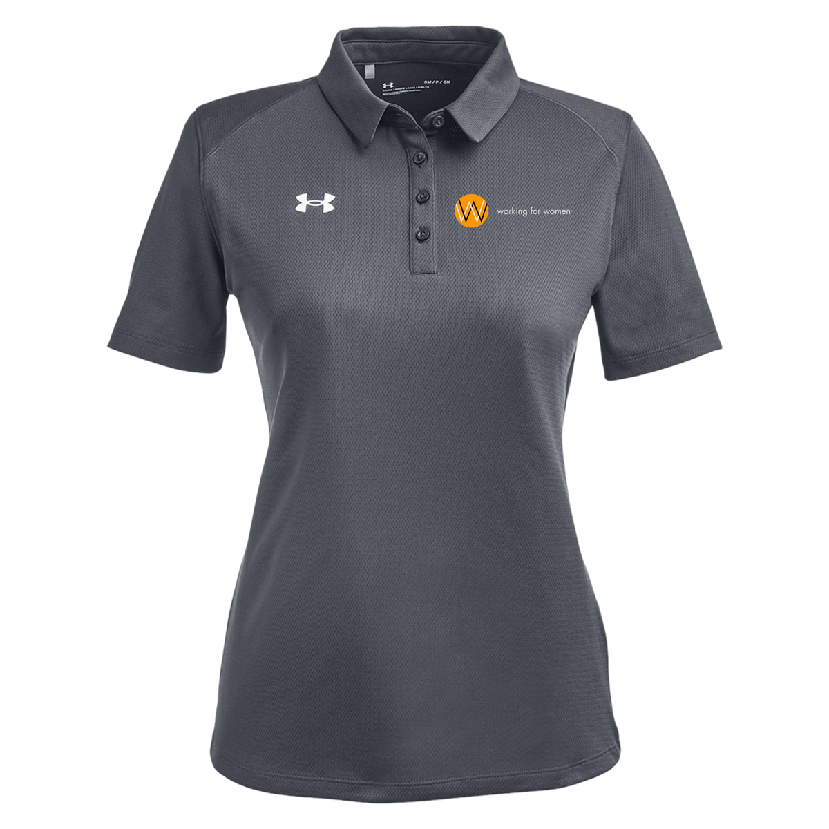 workingforwomen-under-armour-womens-tech-polo-embroidery-leftchest-1370431-csgreylightheatherwhite-flat-front