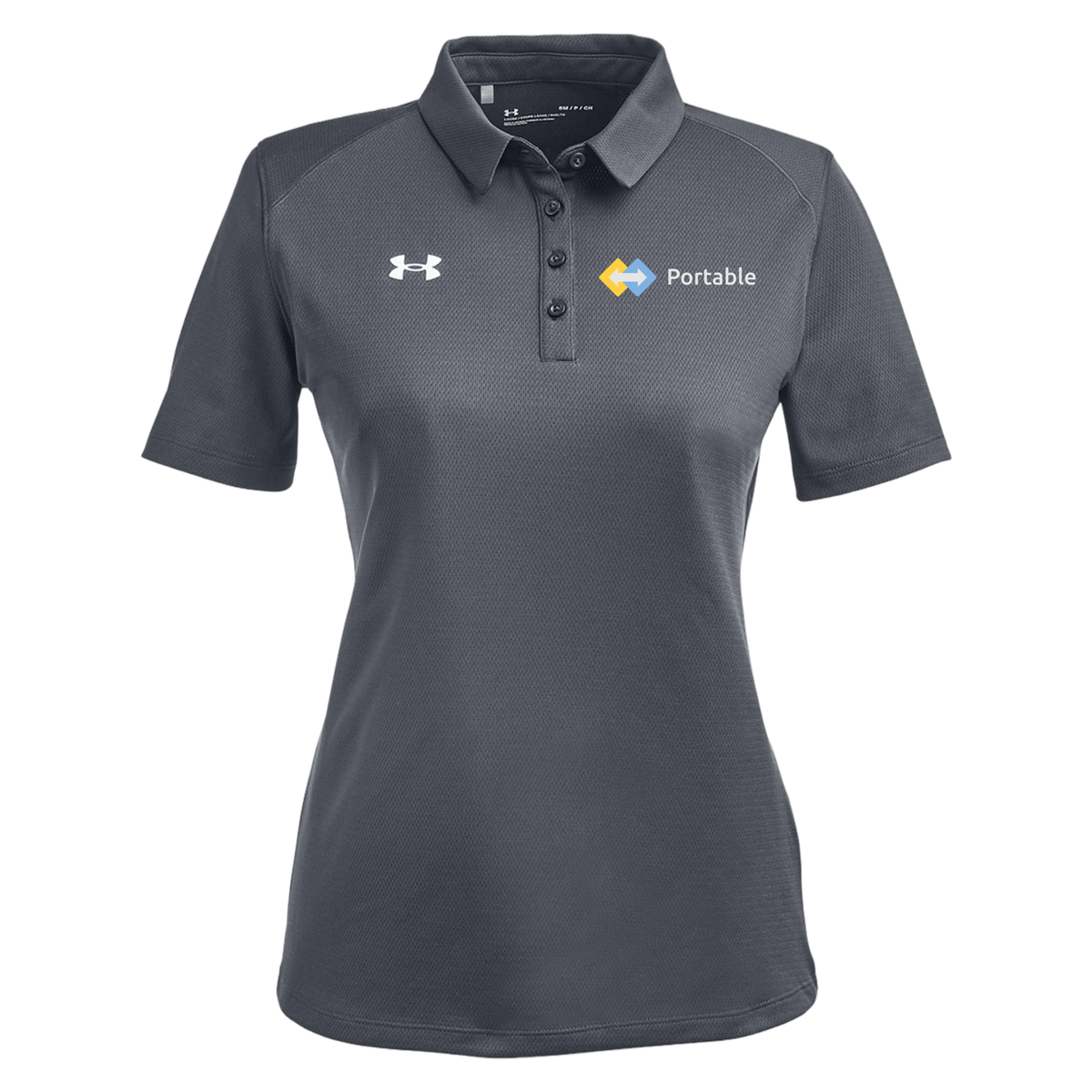 portable-under-armour-womens-tech-polo-embroidery-leftchest-1370431-csgreylightheatherwhite-flat-front