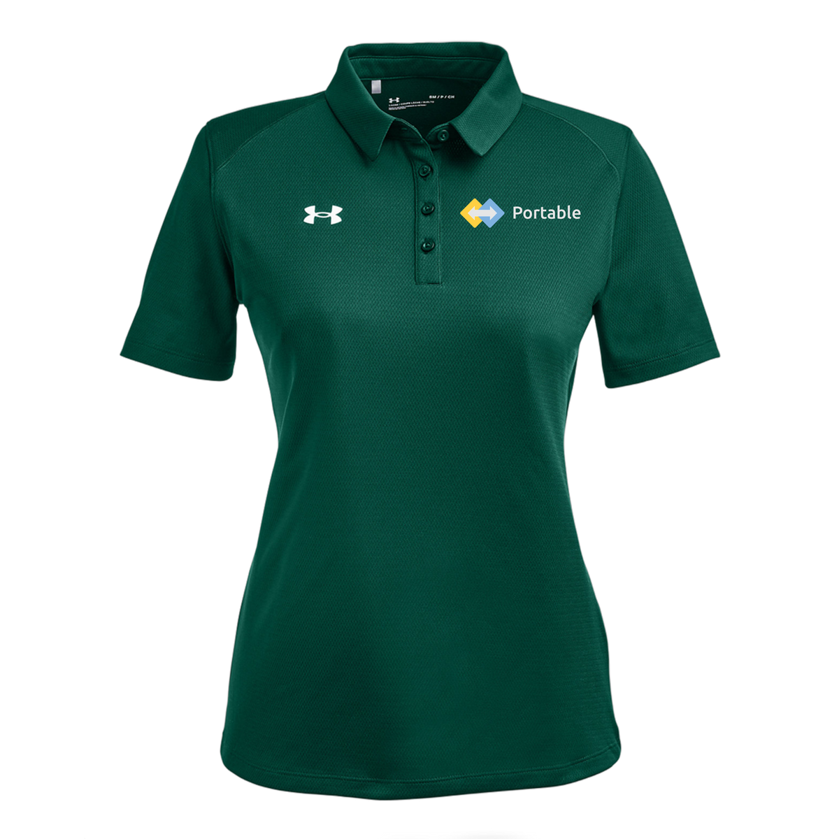 portable-under-armour-womens-tech-polo-embroidery-leftchest-1370431-forgreen-flat-front