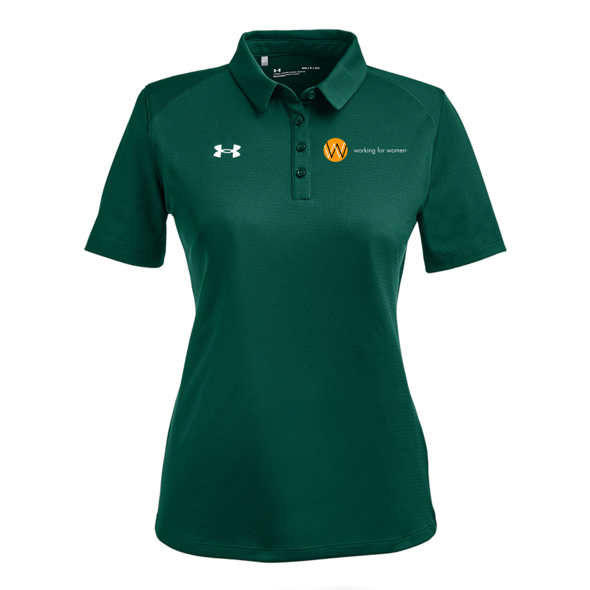 workingforwomen-under-armour-womens-tech-polo-embroidery-leftchest-1370431-forgreen-flat-front