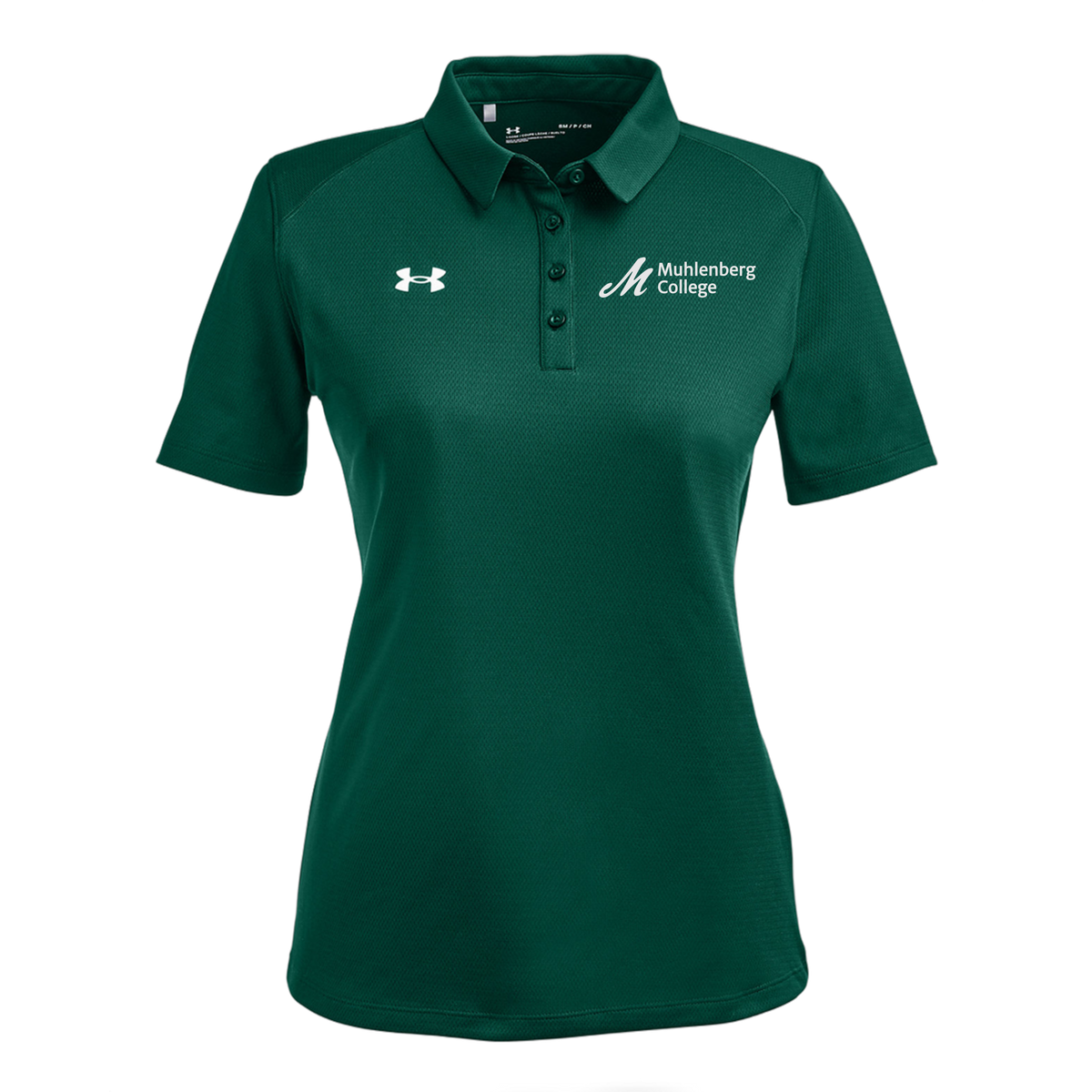 muhlenberg-under-armour-womens-tech-polo-embroidery-leftchest-1370431-forgreen-flat-front