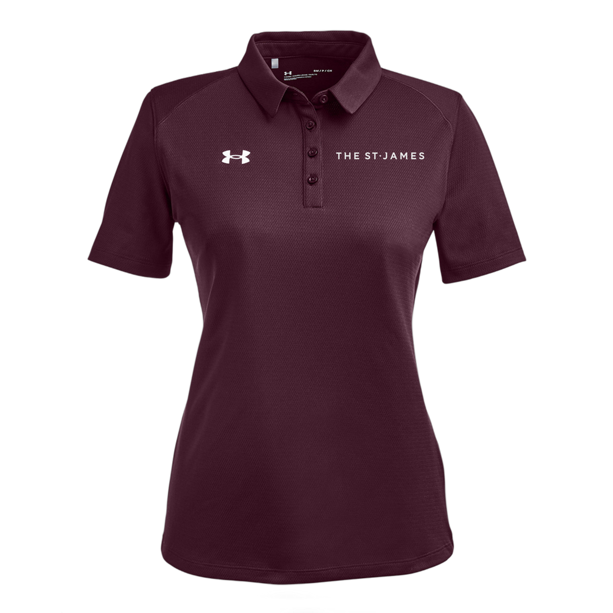 thestjames-under-armour-womens-tech-polo-embroidery-leftchest-1370431-maroon-flat-front