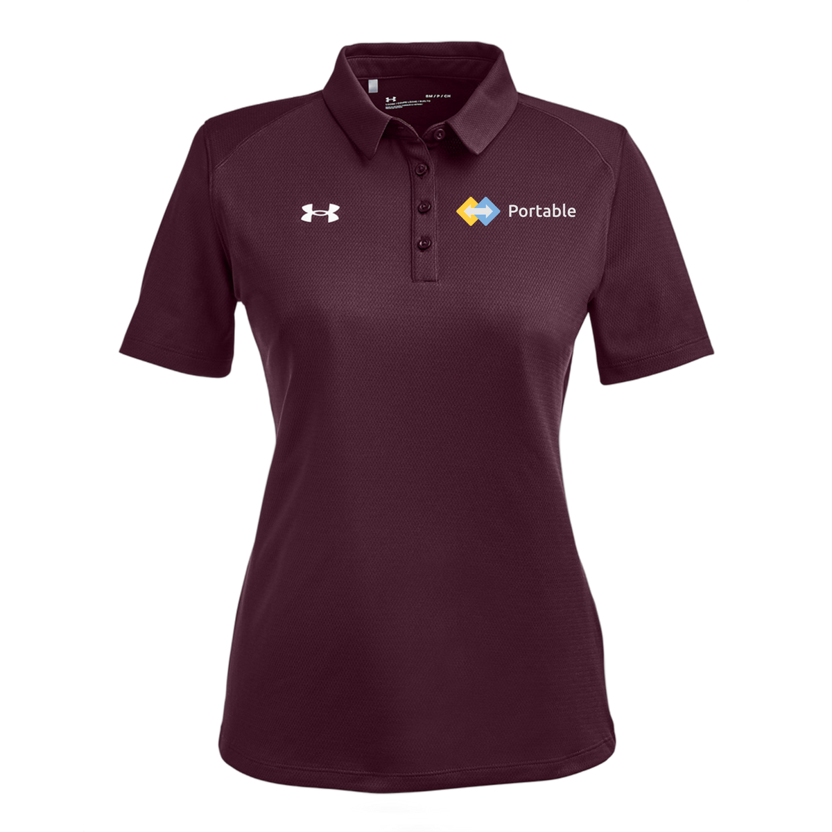 portable-under-armour-womens-tech-polo-embroidery-leftchest-1370431-maroon-flat-front