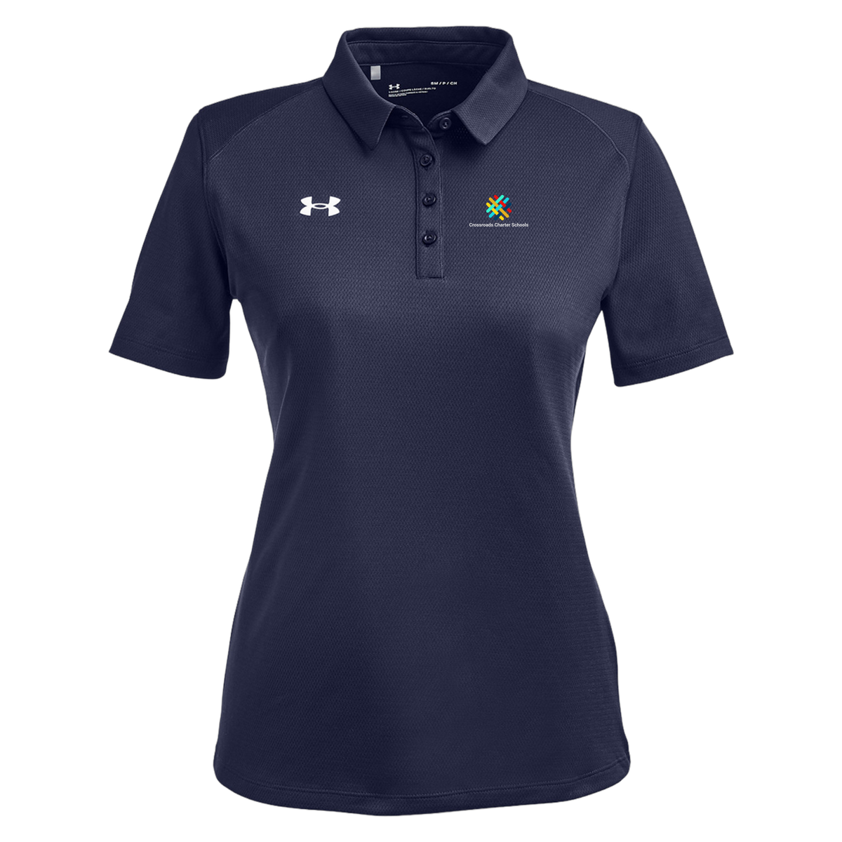 crossroadsschoolskc-under-armour-womens-tech-polo-embroidery-leftchest-1370431-mdnvy-flat-front
