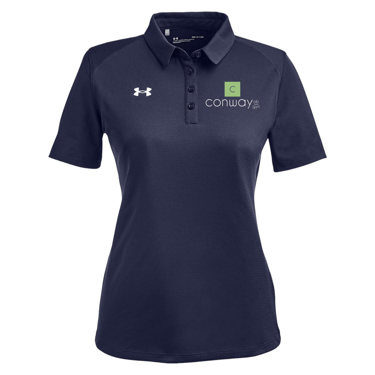 conwayobgyn-under-armour-womens-tech-polo-embroidery-leftchest-1370431-mdnvy-flat-front