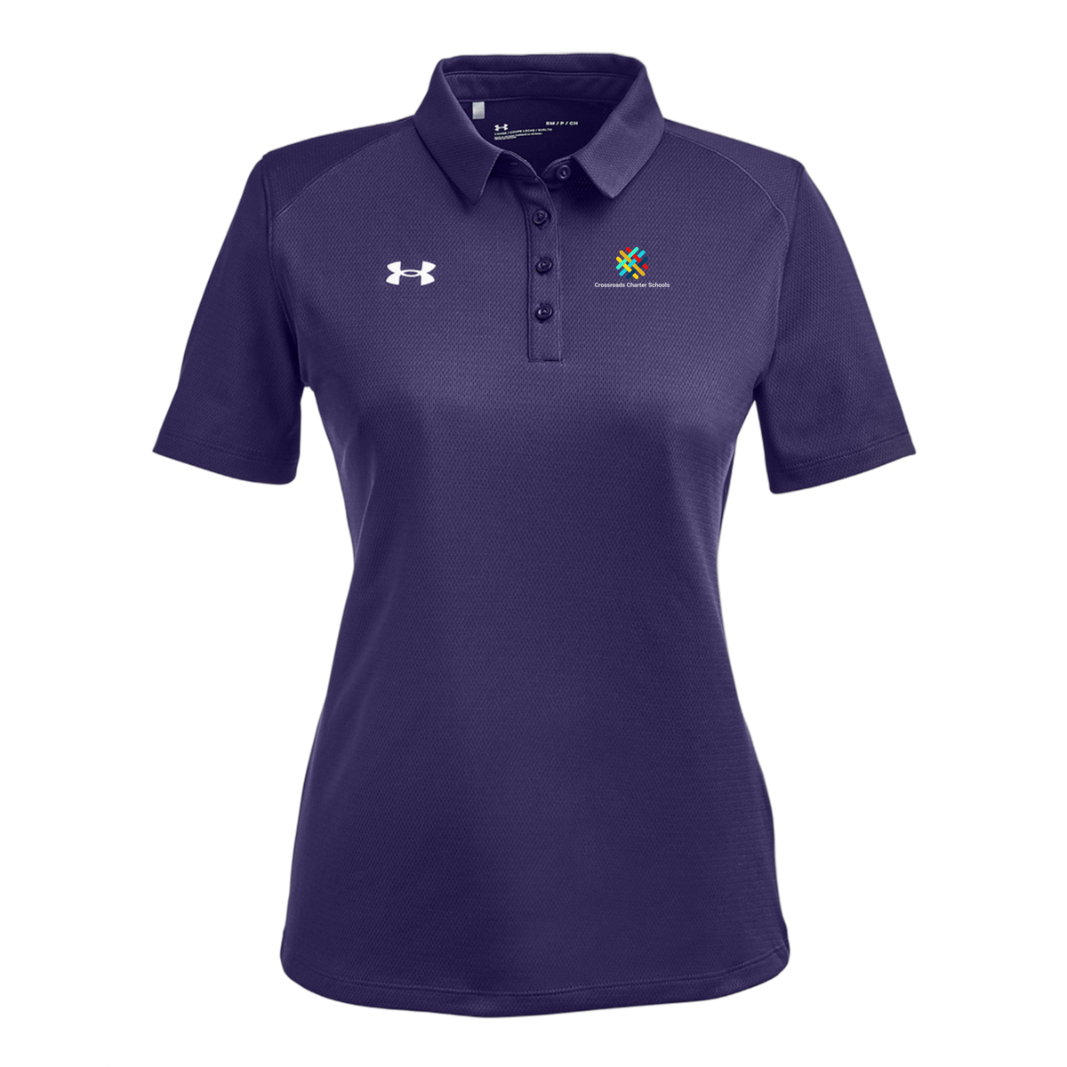 crossroadsschoolskc-under-armour-womens-tech-polo-embroidery-leftchest-1370431-purple-flat-front
