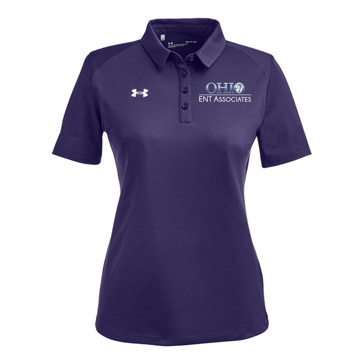 ohioentaudiology-under-armour-womens-tech-polo-embroidery-leftchest-1370431-purple-flat-front