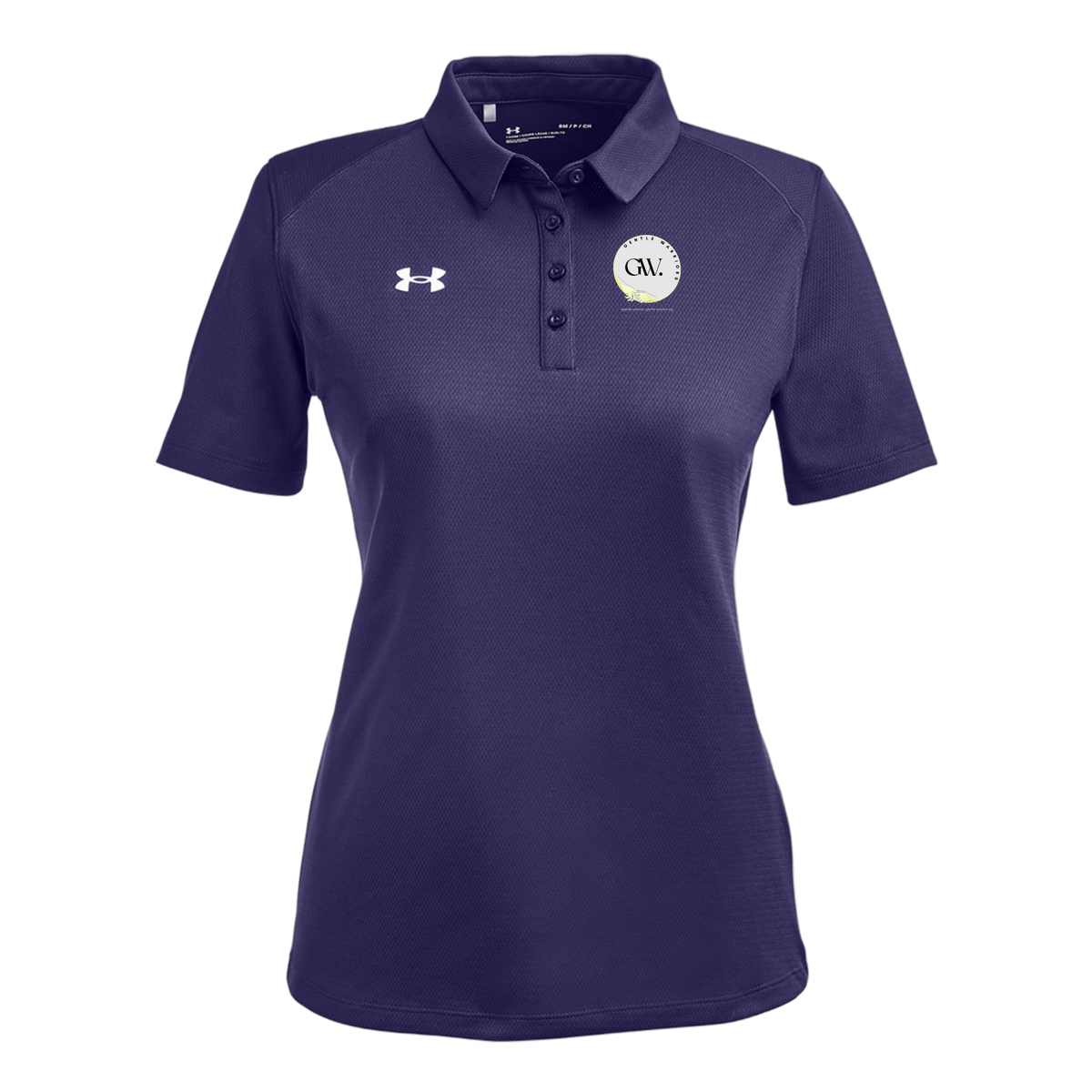gentle-warriors-under-armour-womens-tech-polo-embroidery-leftchest-1370431-purple-flat-front