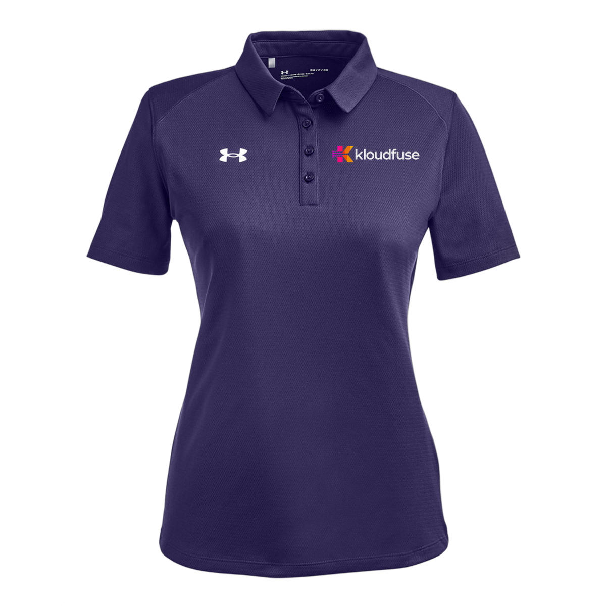 kloudfuse-under-armour-womens-tech-polo-embroidery-leftchest-1370431-purple-flat-front