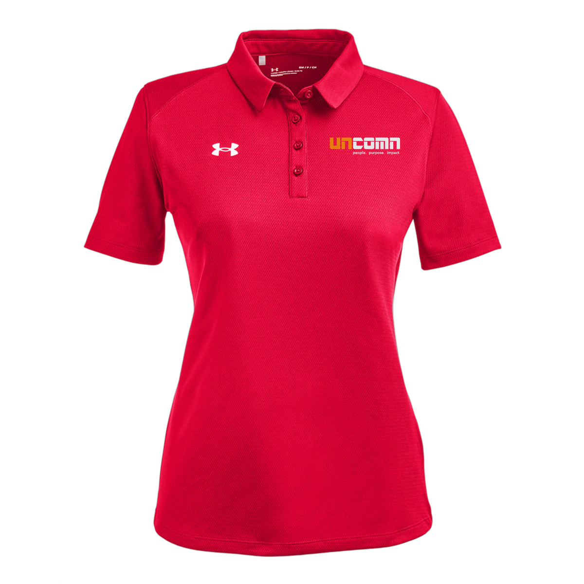 uncomn-under-armour-womens-tech-polo-embroidery-leftchest-1370431-red-flat-front