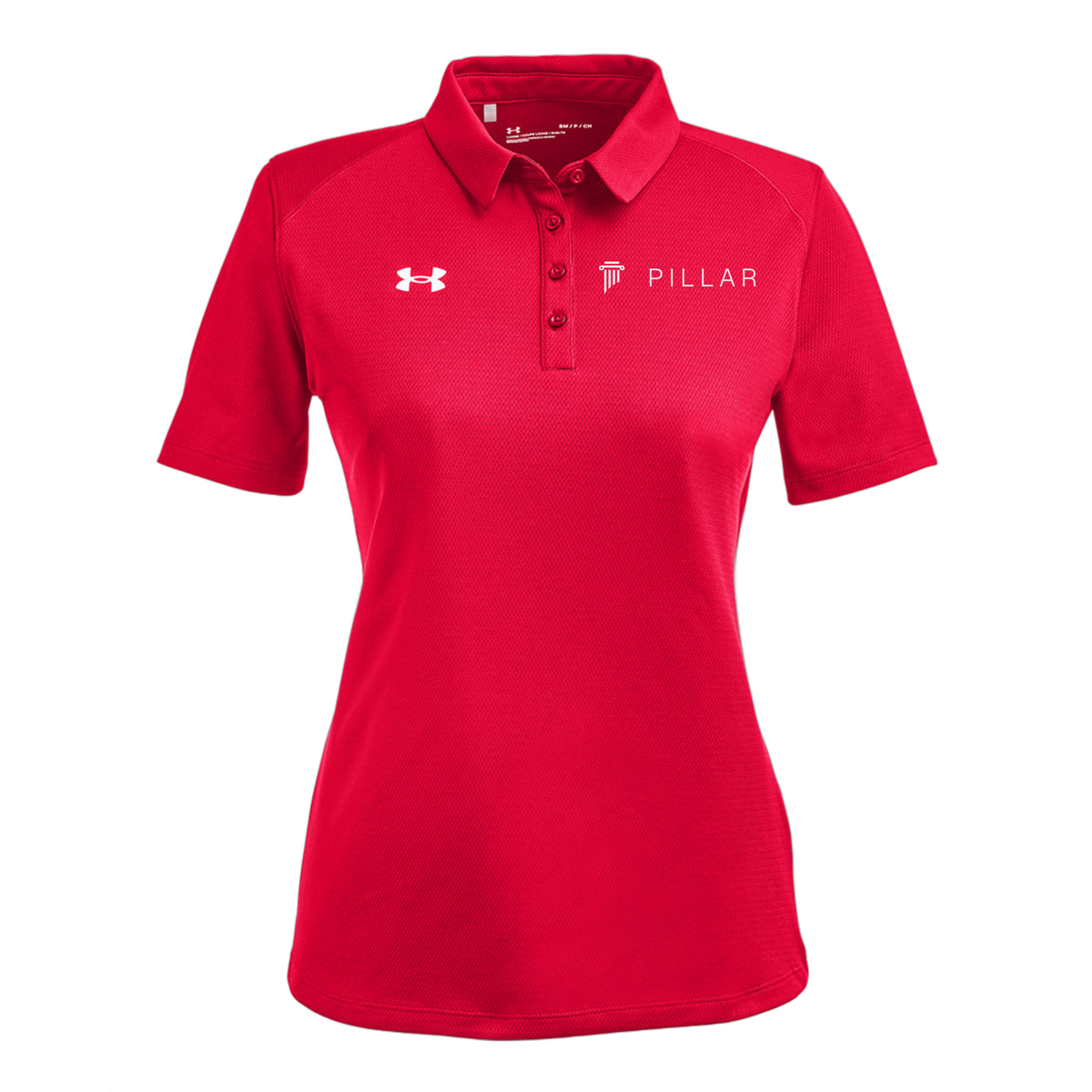 pillar-under-armour-womens-tech-polo-embroidery-leftchest-1370431-red-flat-front