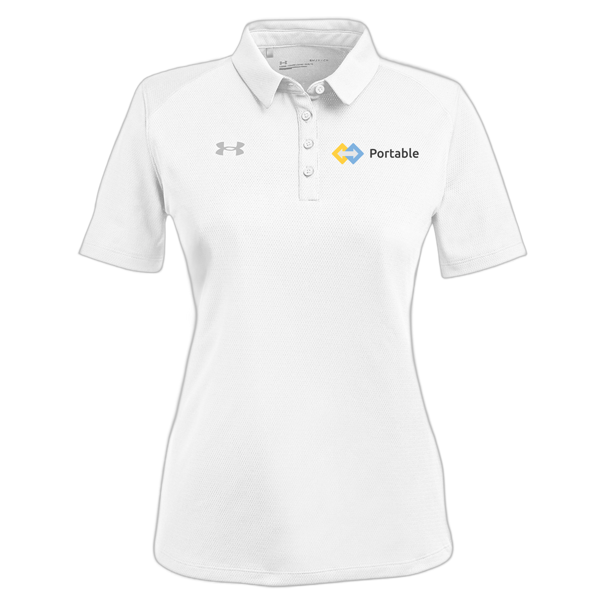 portable-under-armour-womens-tech-polo-embroidery-leftchest-1370431-white-flat-front