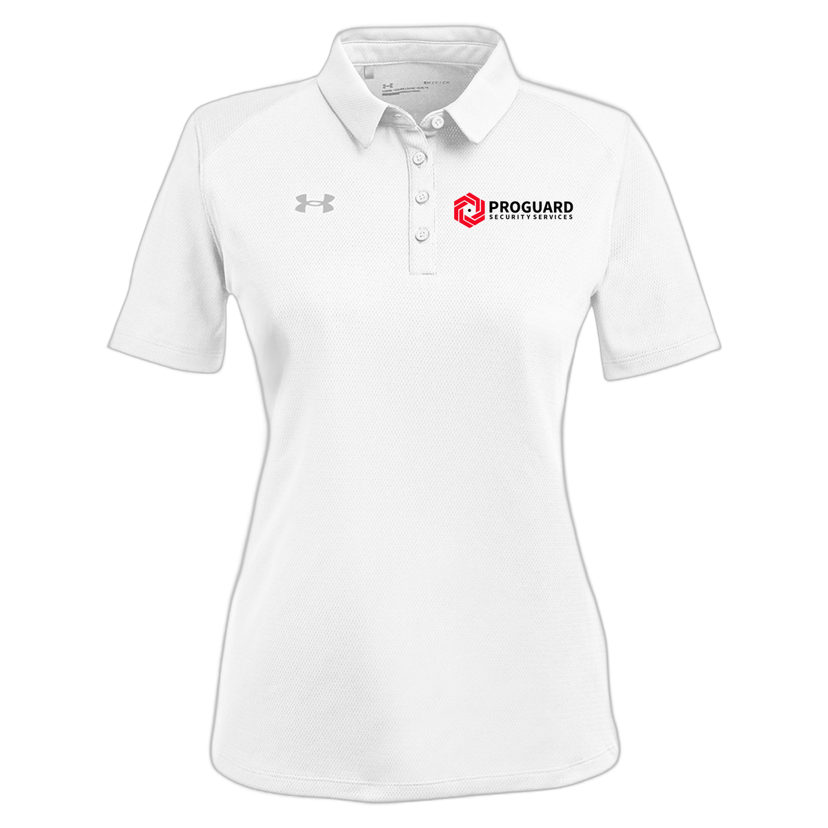 proguardsecurityservices-under-armour-womens-tech-polo-embroidery-leftchest-1370431-white-flat-front