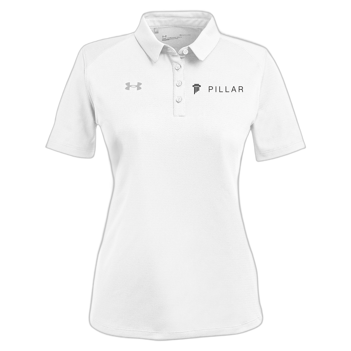 pillar-under-armour-womens-tech-polo-embroidery-leftchest-1370431-white-flat-front