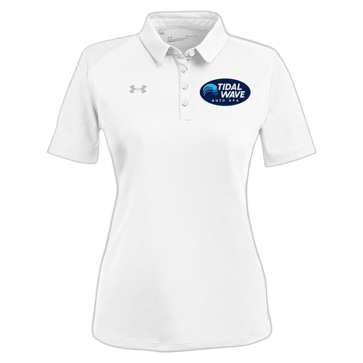 tidalwaveautospa-under-armour-womens-tech-polo-embroidery-leftchest-1370431-white-flat-front