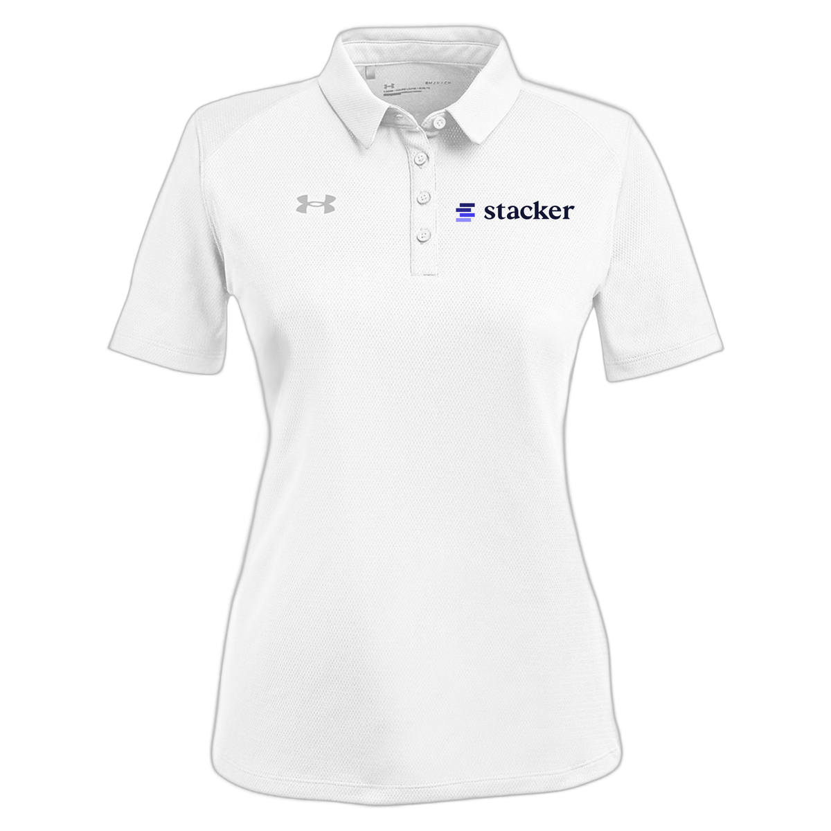 stacker-under-armour-womens-tech-polo-embroidery-leftchest-1370431-white-flat-front