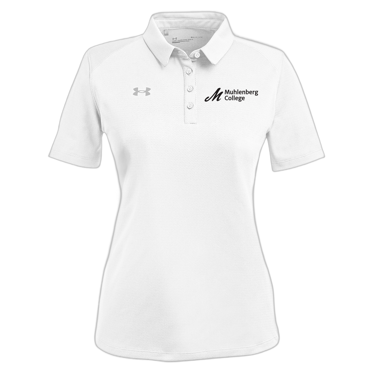 muhlenberg-under-armour-womens-tech-polo-embroidery-leftchest-1370431-white-flat-front