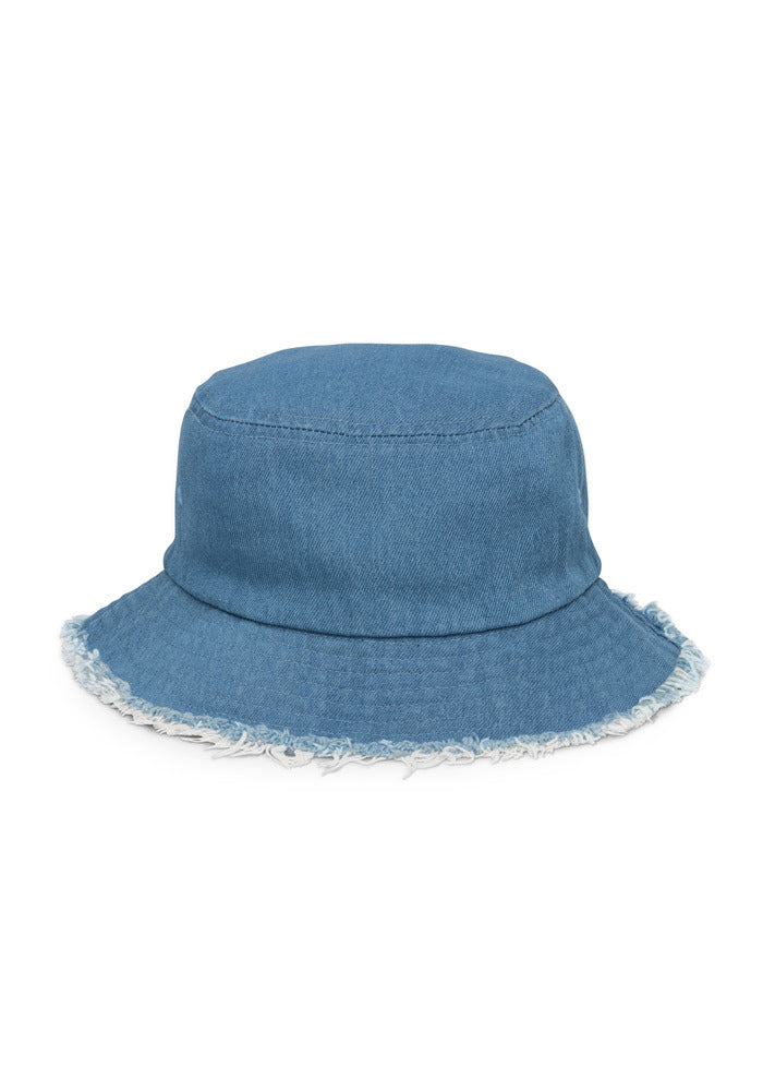 Distressed Denim Bucket Hat
