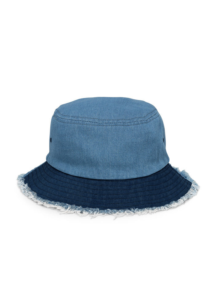 Distressed Denim Bucket Hat