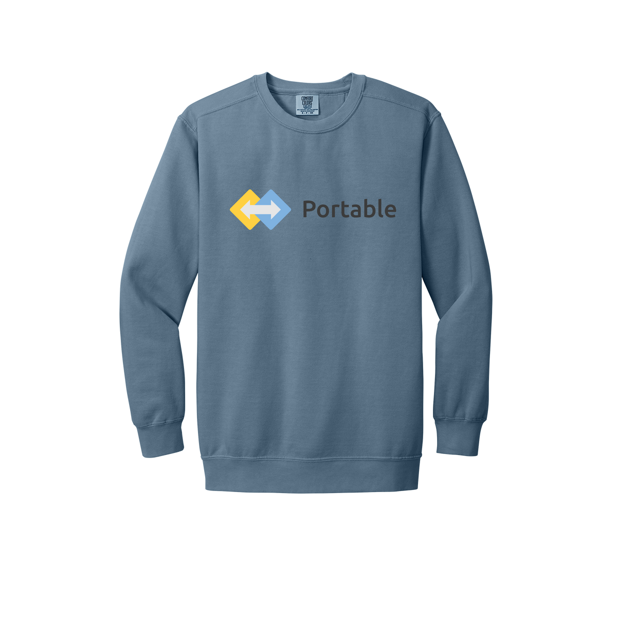 portable-premium-comfort-crewneck-dtf-front-1566-bluejean-flat-front