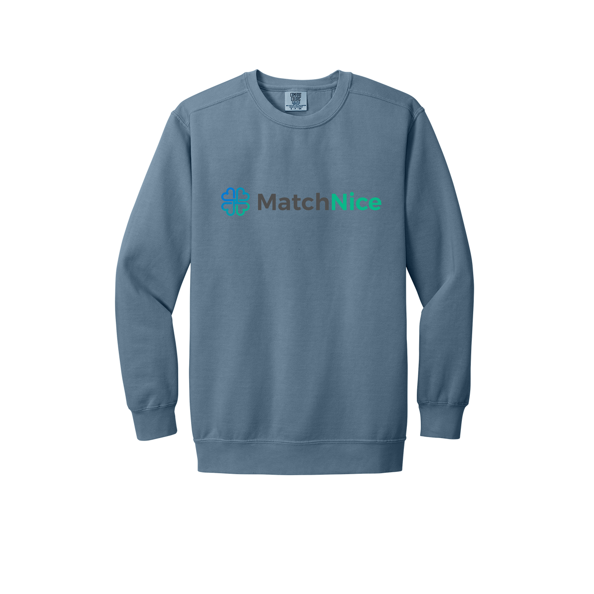 matchnice-premium-comfort-crewneck-dtf-front-1566-bluejean-flat-front