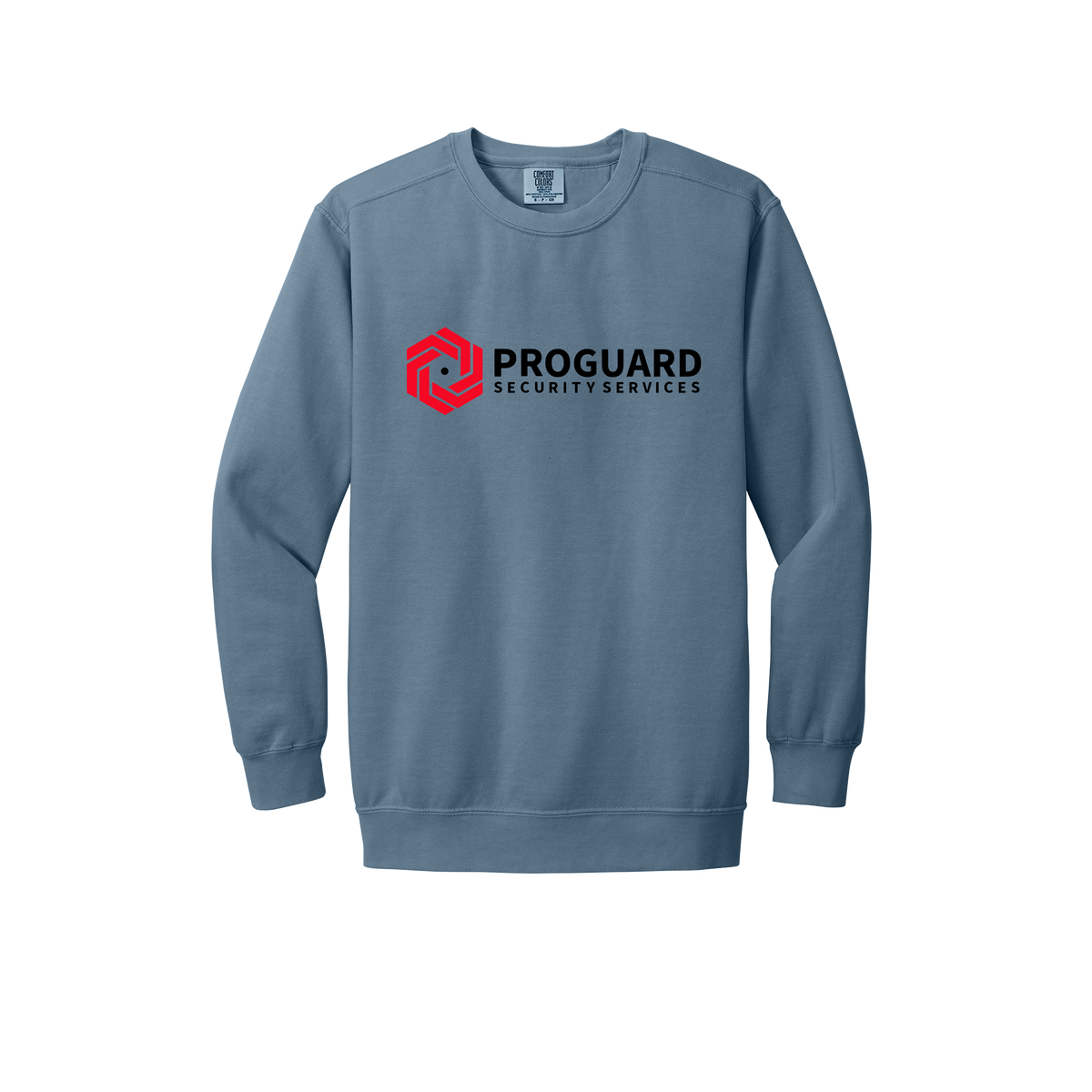 proguardsecurityservices-premium-comfort-crewneck-dtf-front-1566-bluejean-flat-front