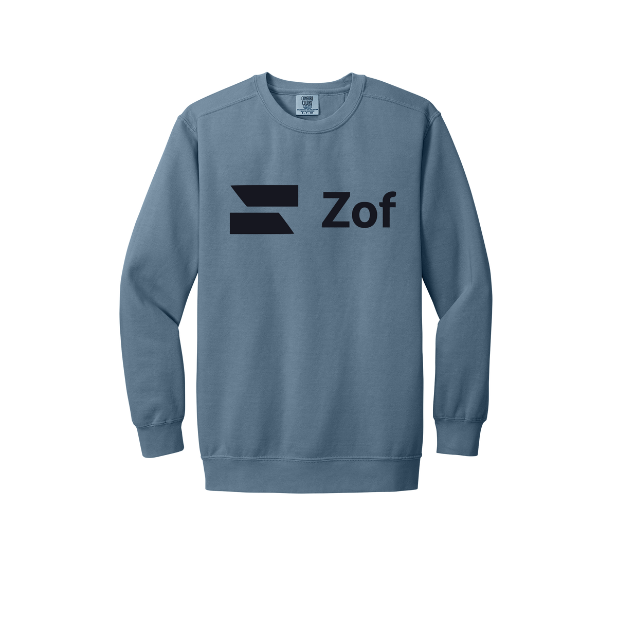 zof-premium-comfort-crewneck-dtf-front-1566-bluejean-flat-front