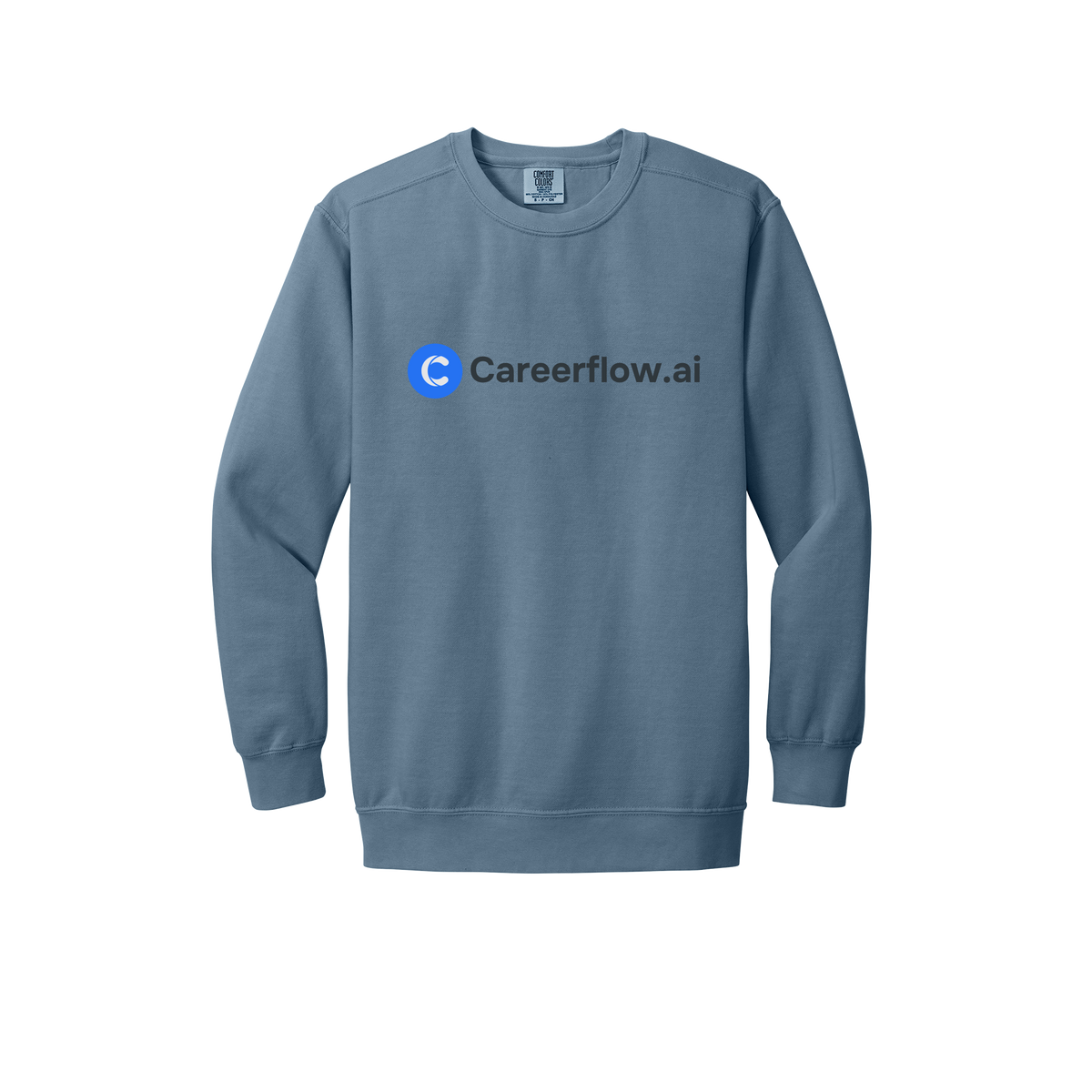 careerflow-premium-comfort-crewneck-dtf-front-1566-bluejean-flat-front