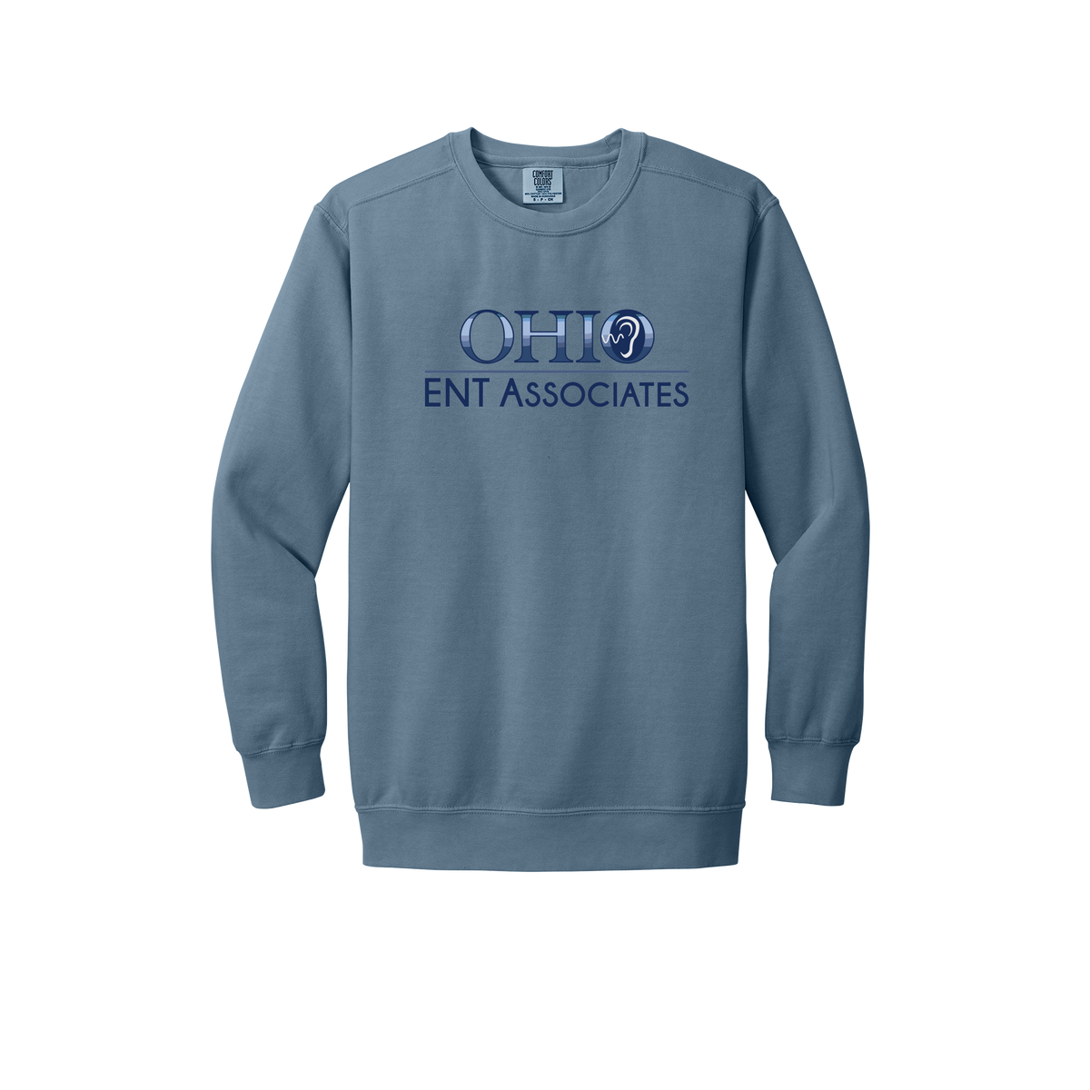 ohioentaudiology-premium-clinic-comfort-crewneck-dtf-front-1566-bluejean-flat-front