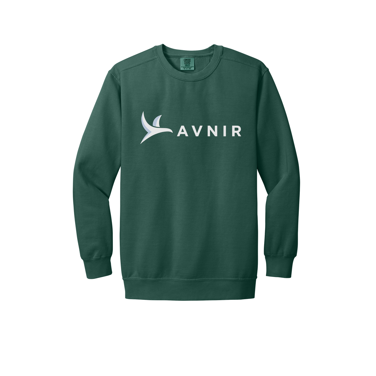 avnir-premium-comfort-crewneck-dtf-front-1566-bluespruce-flat-front