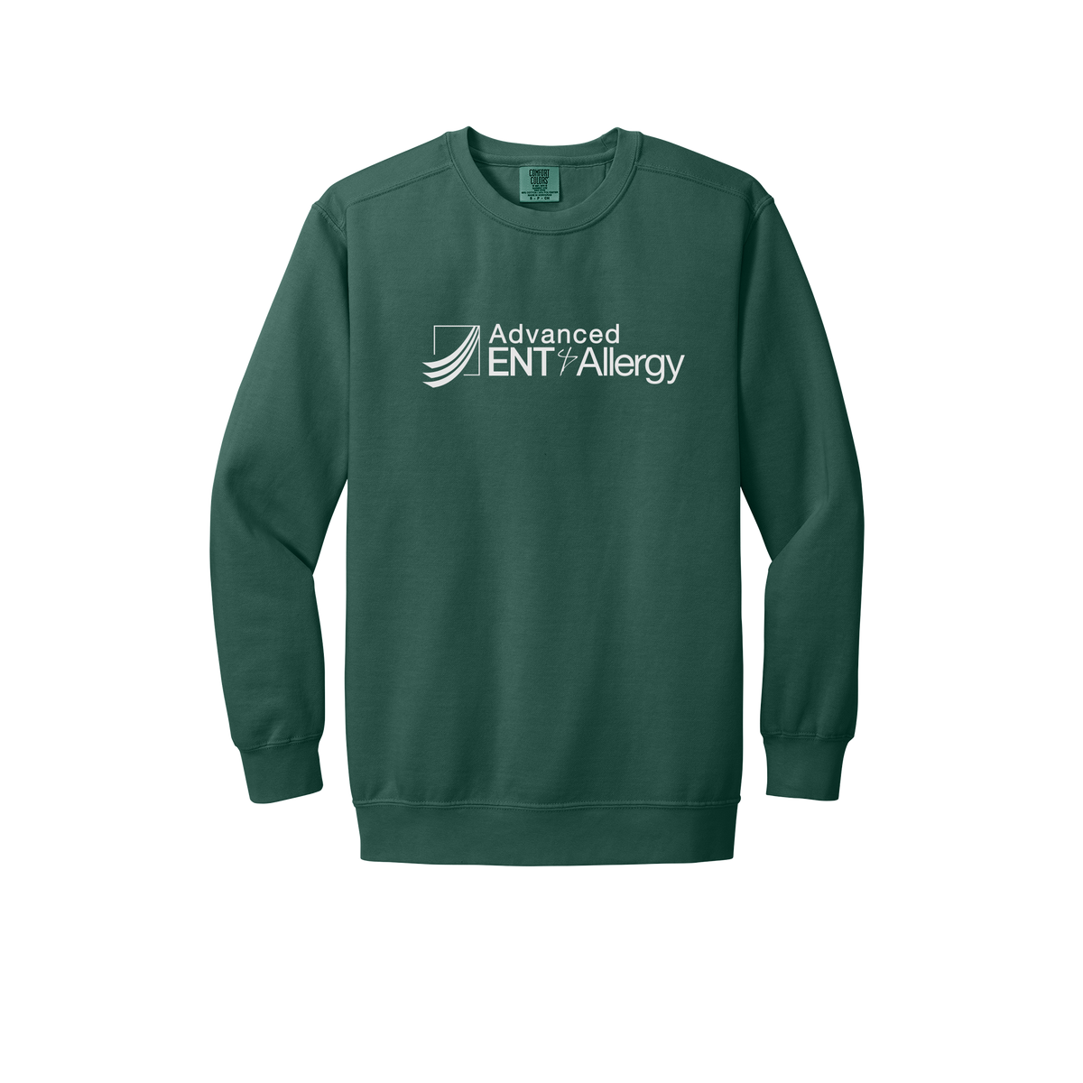 advancedentandallergy-premium-clinic-comfort-crewneck-dtf-front-1566-bluespruce-flat-front