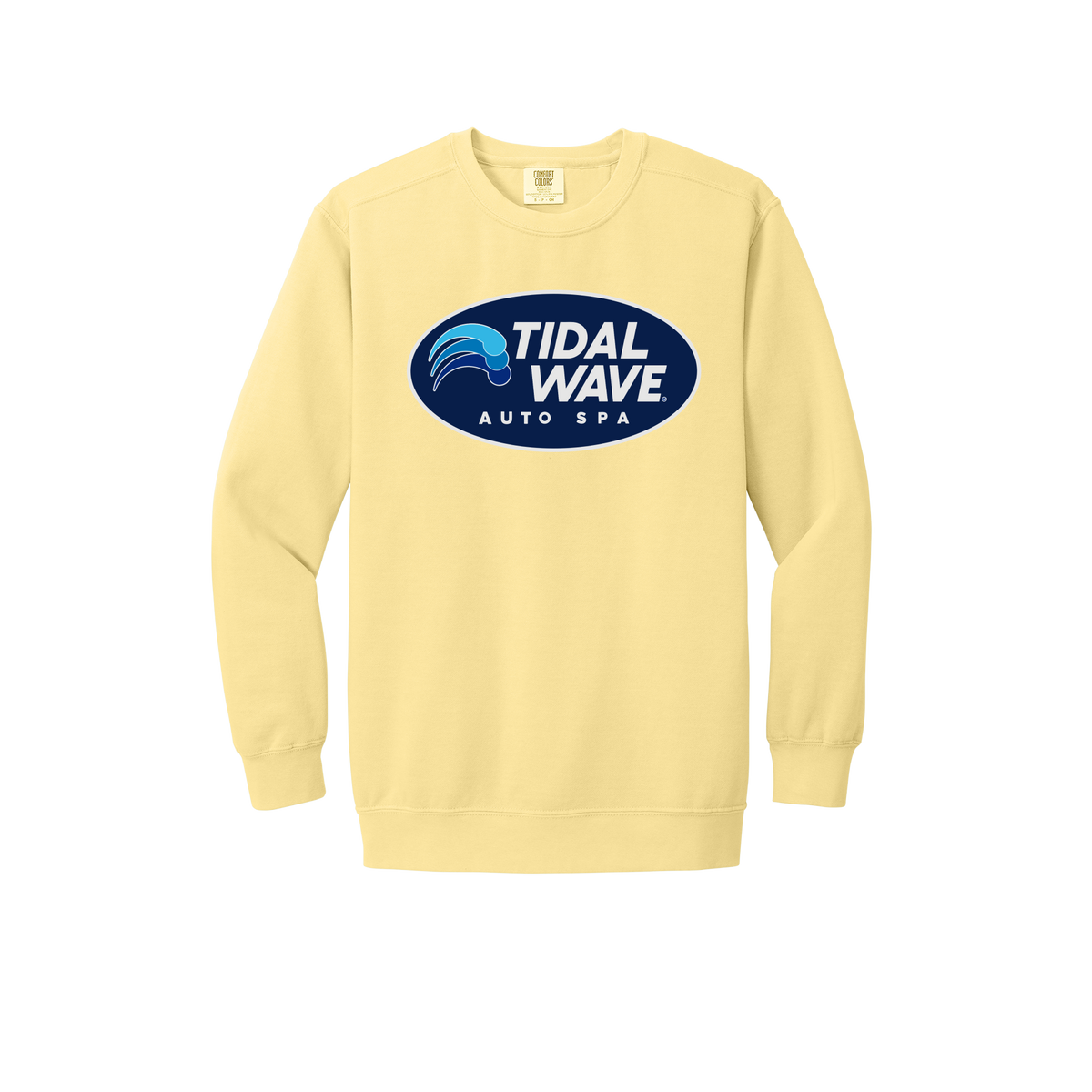 tidalwaveautospa-premium-comfort-crewneck-dtf-front-1566-butter-flat-front