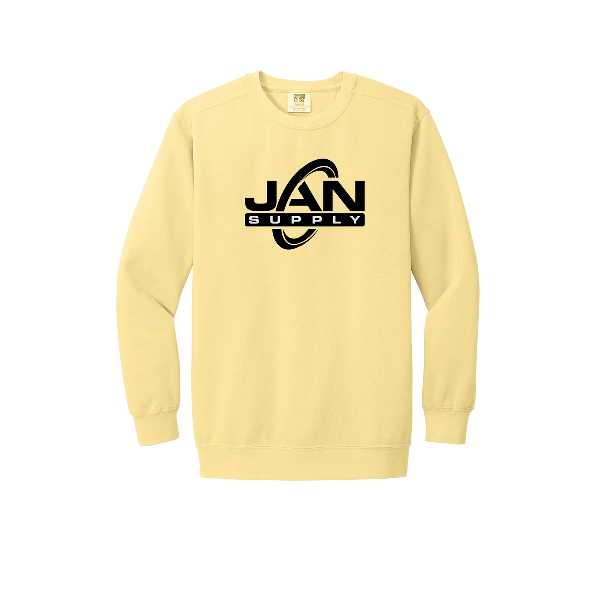 jan-pro-premium-comfort-crewneck-dtf-front-1566-butter-flat-front