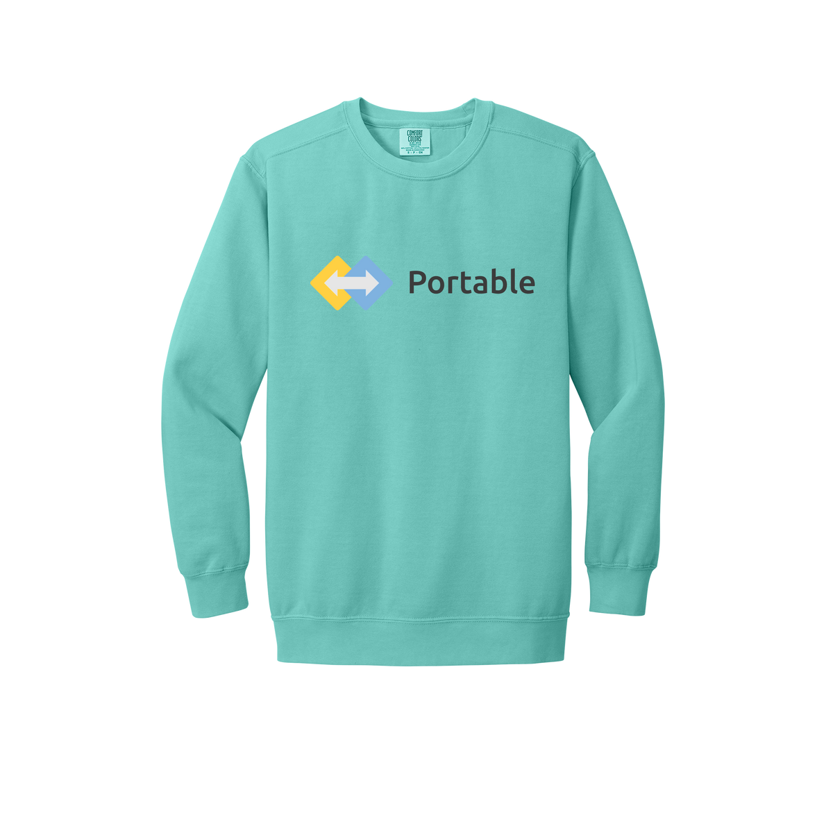 portable-premium-comfort-crewneck-dtf-front-1566-chalkymint-flat-front