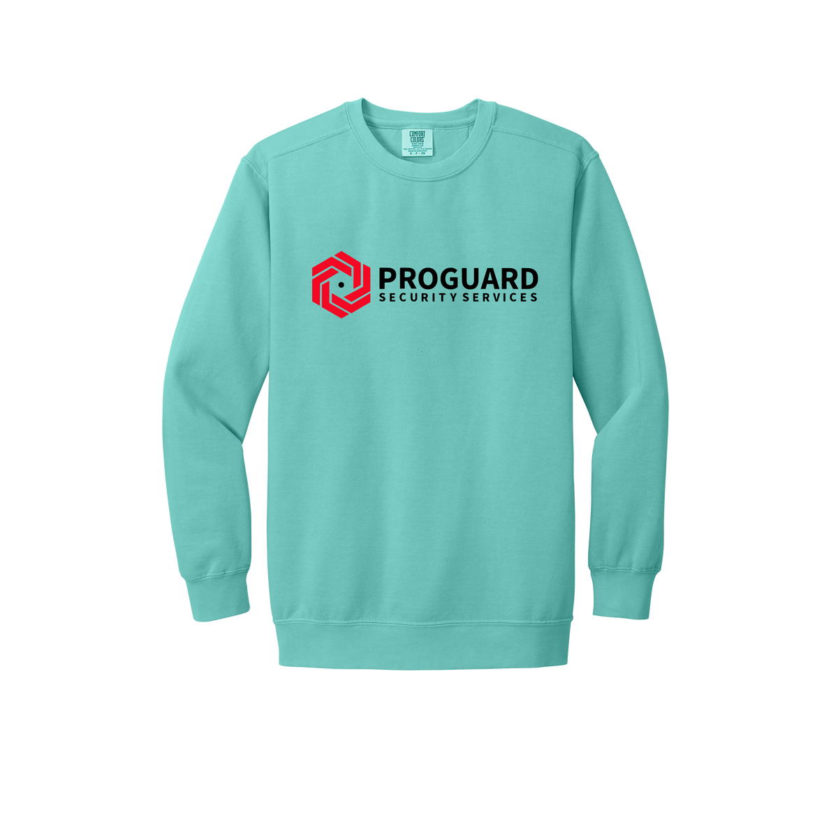 proguardsecurityservices-premium-comfort-crewneck-dtf-front-1566-chalkymint-flat-front