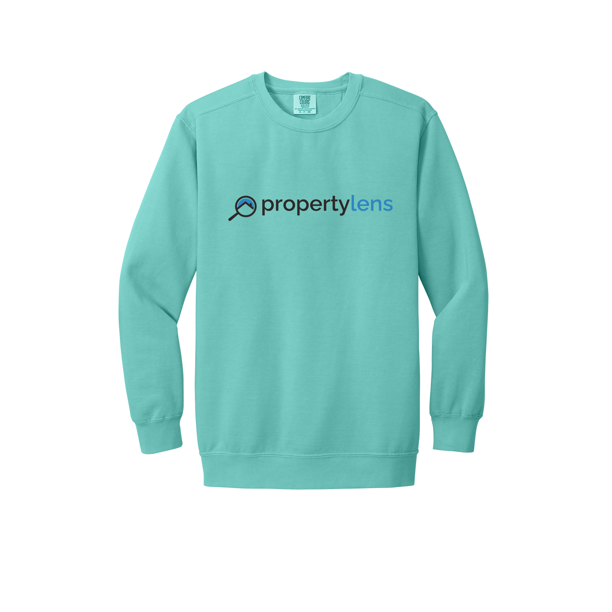 propertylens-premium-comfort-crewneck-dtf-front-1566-chalkymint-flat-front