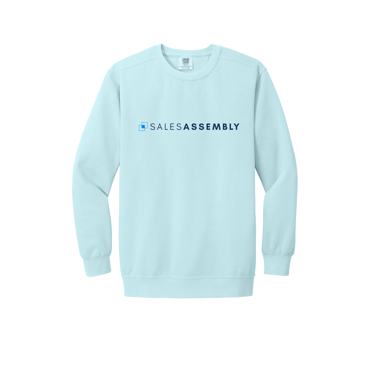 salesassembly-premium-comfort-crewneck-dtf-front-1566-chambray-flat-front
