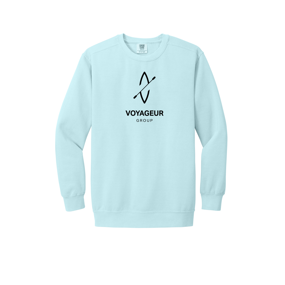 voyageurgroup-premium-comfort-crewneck-dtf-front-1566-chambray-flat-front