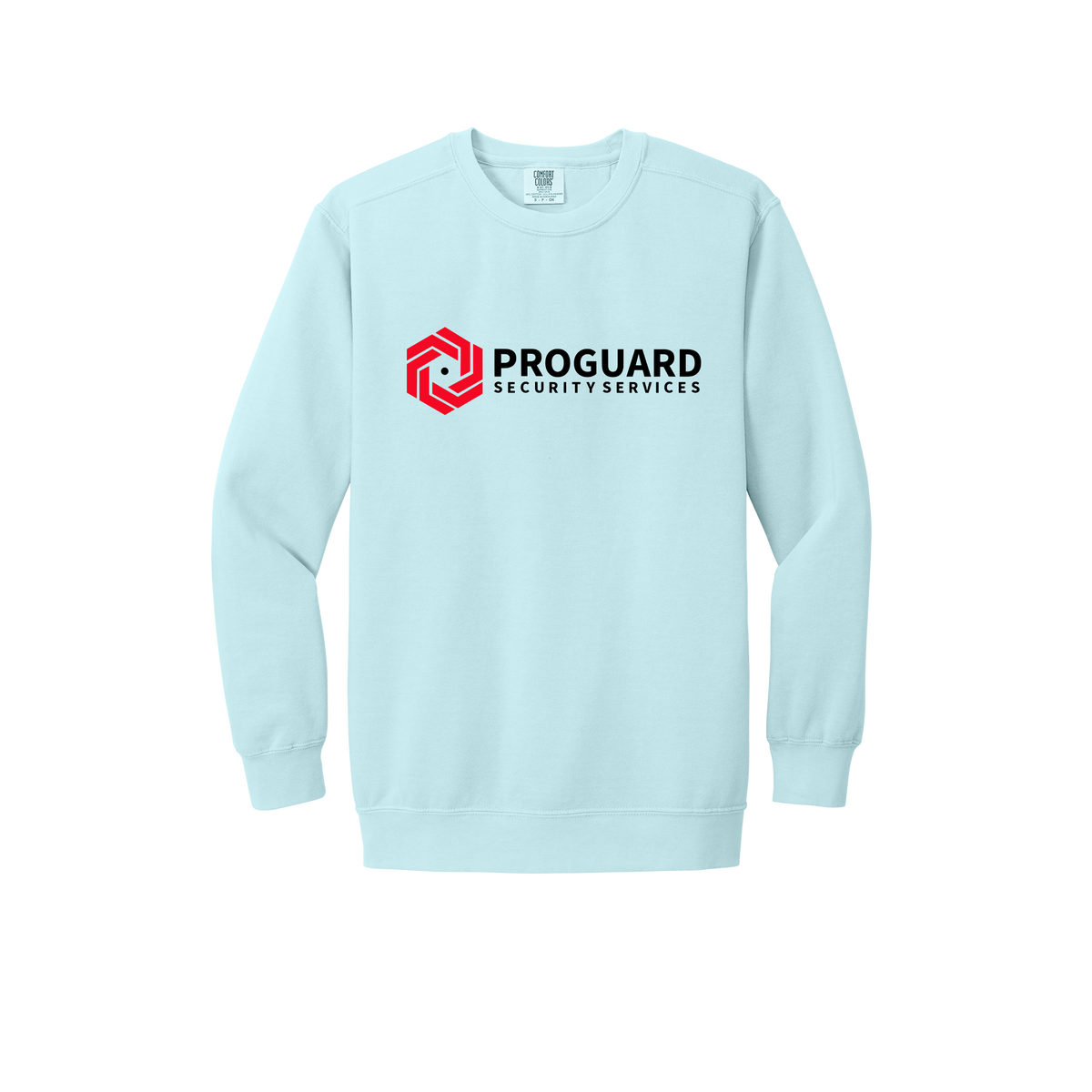 proguardsecurityservices-premium-comfort-crewneck-dtf-front-1566-chambray-flat-front