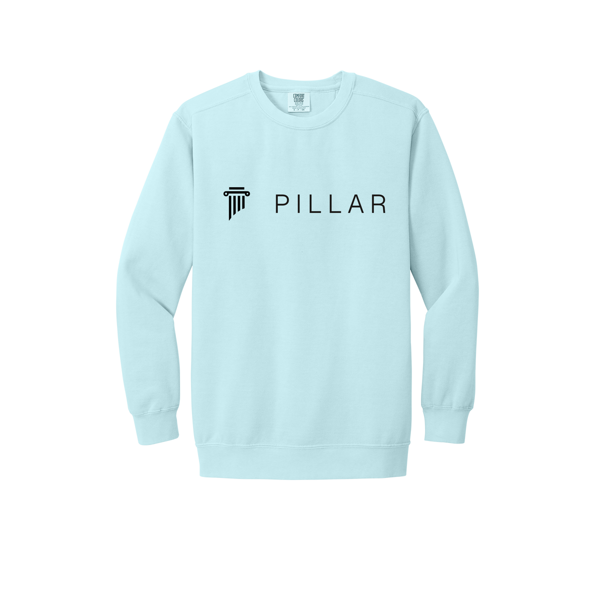 pillar-premium-comfort-crewneck-dtf-front-1566-chambray-flat-front
