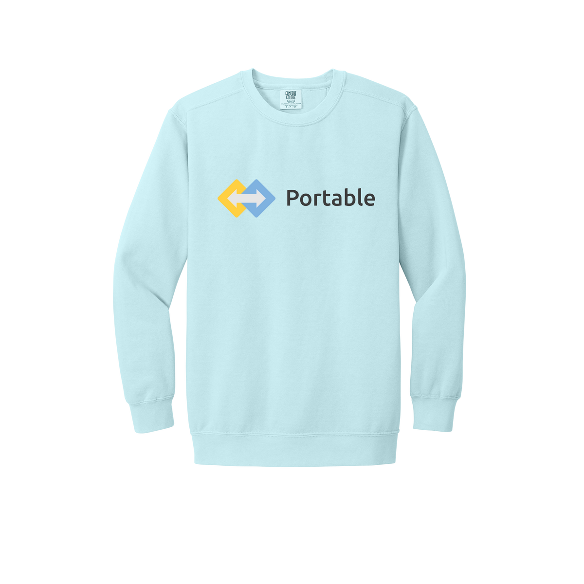 portable-premium-comfort-crewneck-dtf-front-1566-chambray-flat-front