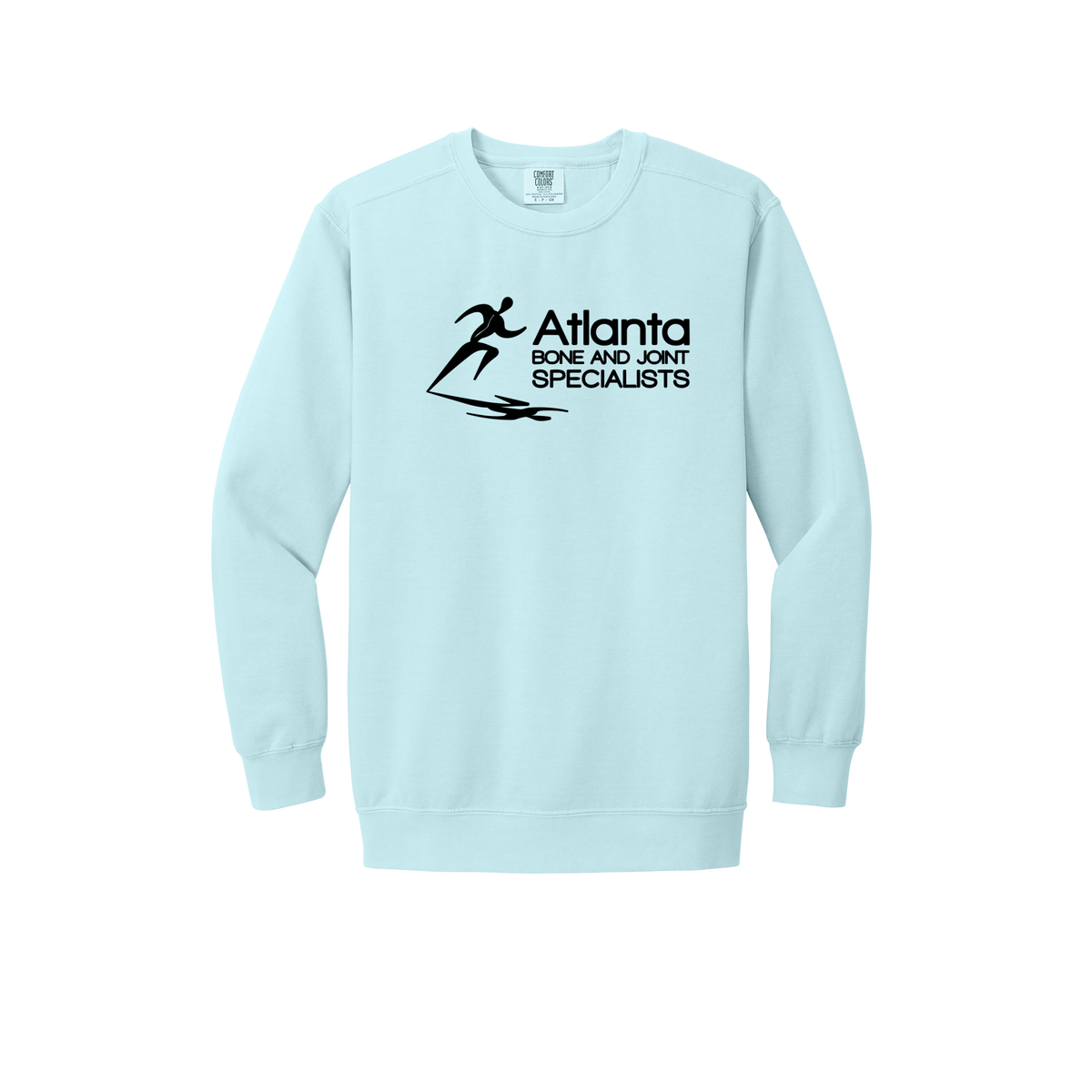 atlantaboneandjoint-premium-clinic-comfort-crewneck-dtf-front-1566-chambray-flat-front