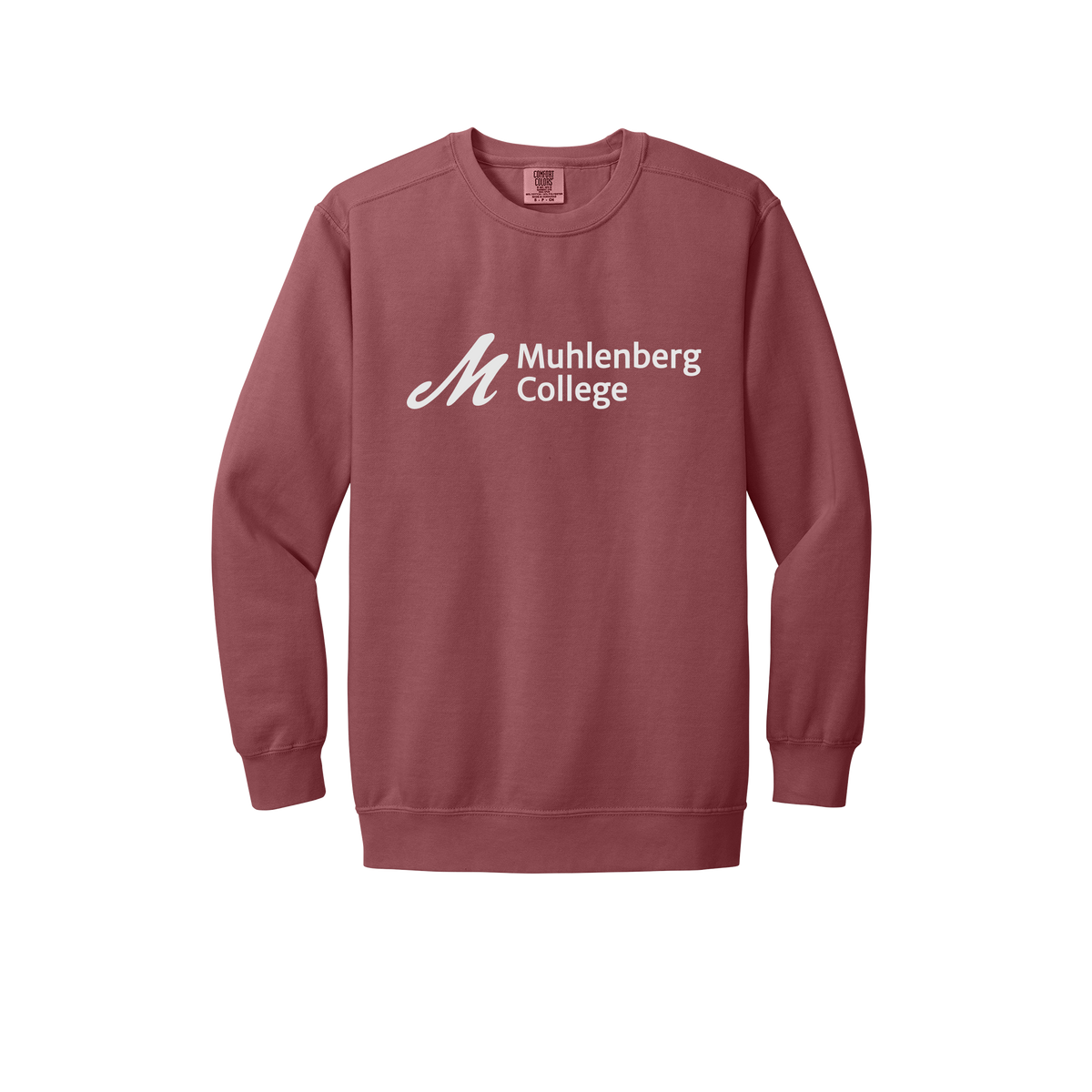 muhlenberg-premium-comfort-crewneck-dtf-front-1566-crimson-flat-front